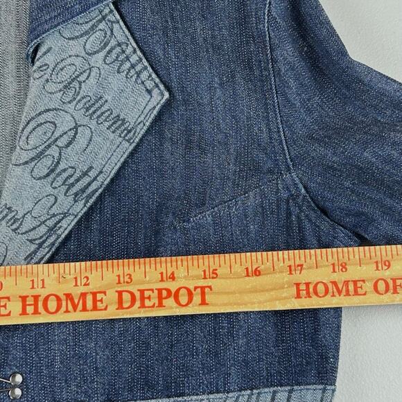 Apple Bottoms Y2K Logo Blue Denim Jean Blazer Jacket Sz M y2kfashion hip hop - Picture 5 of 9